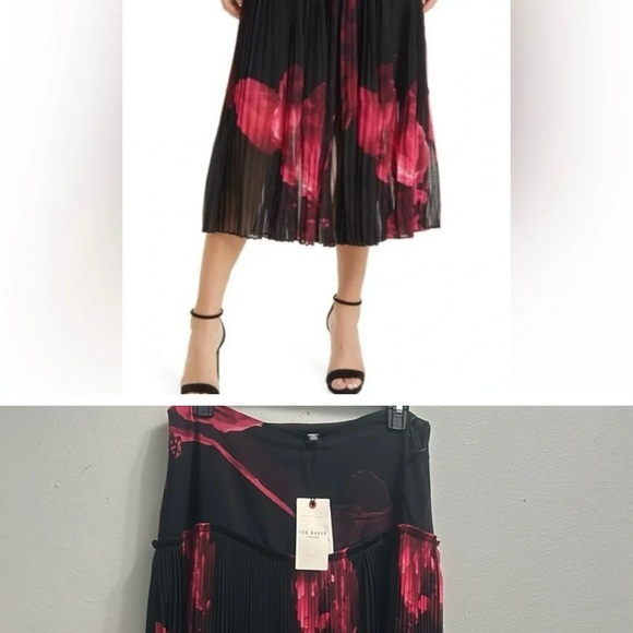 NWT Women's Floral Georgette Tiered A-Line Skirt Dress (Size US 8) - Picture 2 of 4